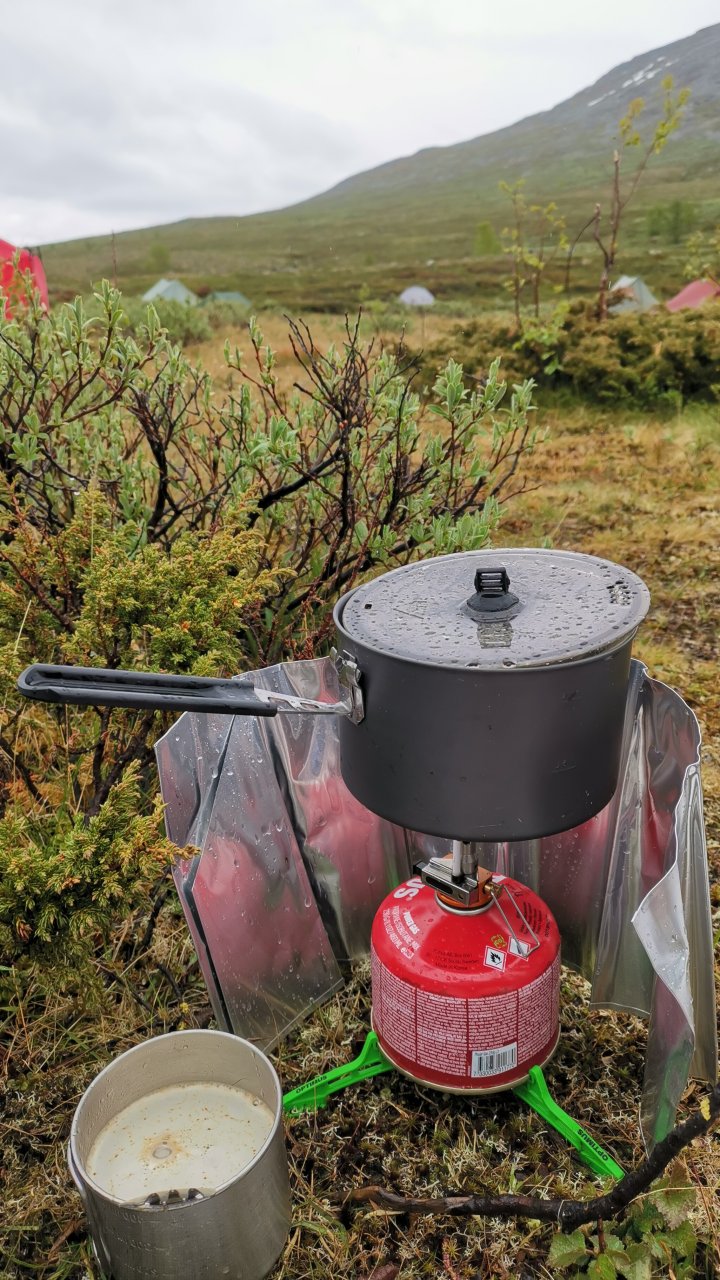 Kochen auf dem Gaskocher