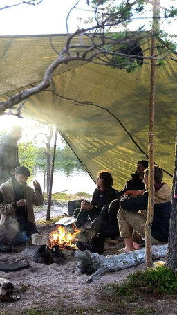 Group at the campfire