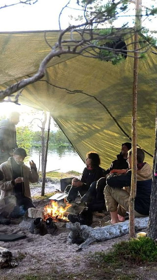 Group at the campfire