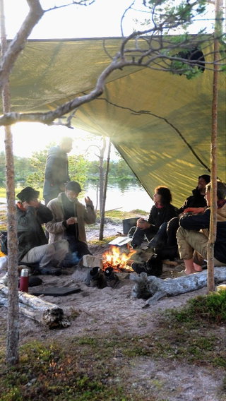 Group at the campfire