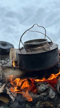 Snacks vom offenen Feuer