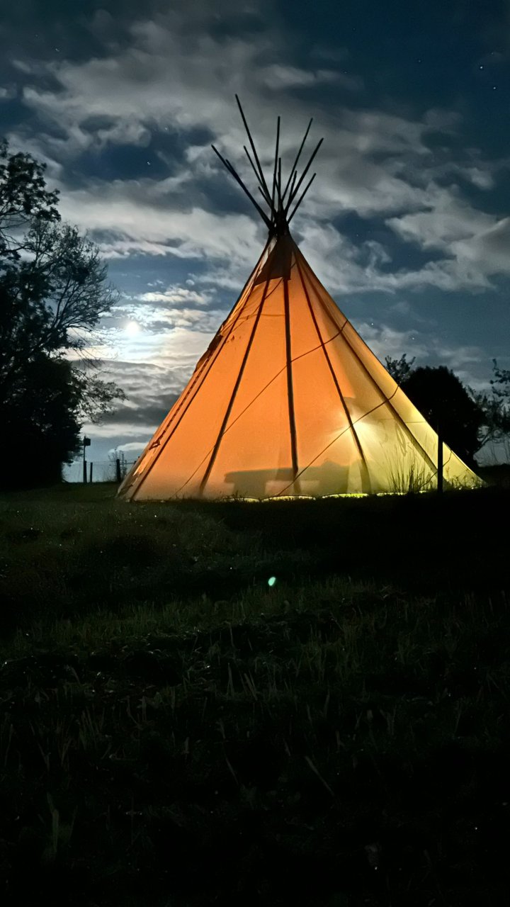 Abendstimmung im Camp