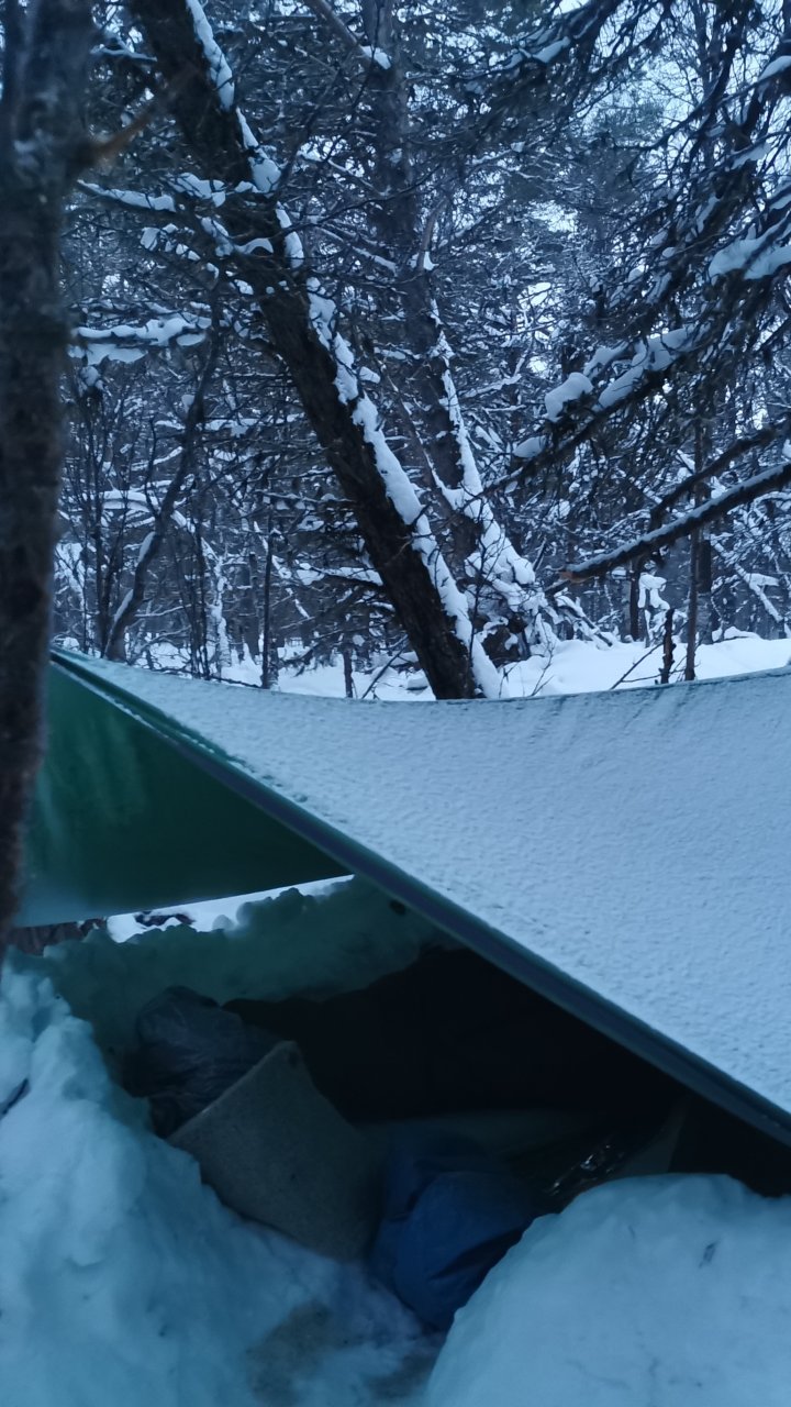 Schlafen unter'm Tarp