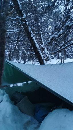 Schlafen unter'm Tarp