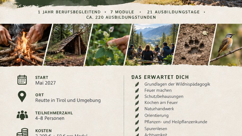 Vorschau Bild des Kurses Wildnispädagogik Lehrgang
