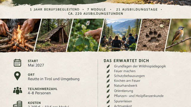 Vorschau Bild des Kurses Wildnispädagogik Lehrgang